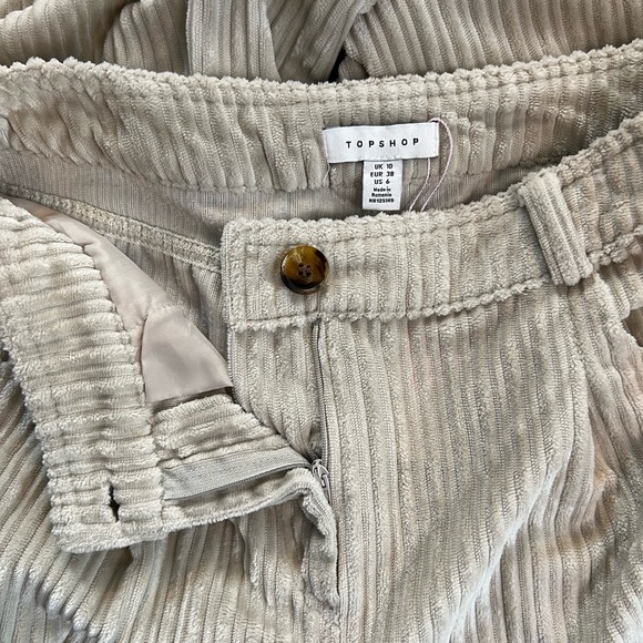 🤍✨ EUC TOPSHOP Cream High Waist Corduroy Pants | Sz 6 - Picture 5 of 6